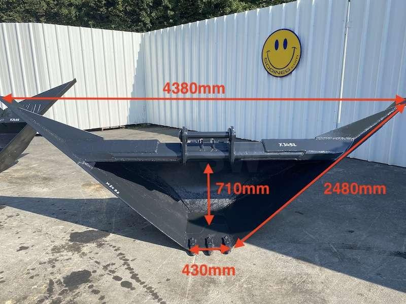 4380 / 430mm - attache Poclain - Bucket: picture 1 4380 / 430mm - attache Poclain - Bucket: picture 1