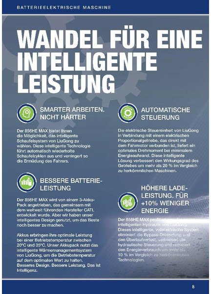 New Wheel loader LIUGONG 856 HE vollelektrisch, 21.000 kg, 3.5 cbm: picture 8