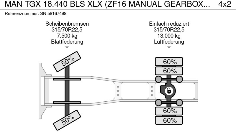 Tractor unit MAN TGX 18.440 BLS XLX (ZF16 MANUAL GEARBOX / 2x DIESELTANK / AIRCONDITIONING / ELECTRICAL MAINSWITCH / FRIDGE / EURO 6): picture 14