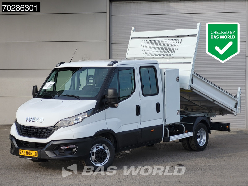 Flatbed van Iveco Daily 35C14 Open Laadbak met Kist Dubbel Cabine Dubbellucht 3,5t Trekhaak Airco Cruise Euro6 Pickup Pritsche Open Box 2m3 A/C Towbar C: picture 1
