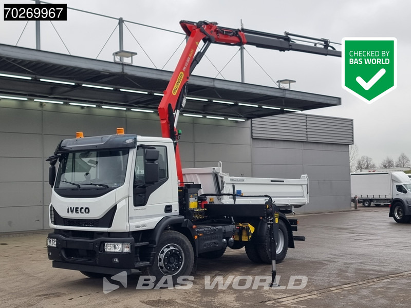 Iveco Eurocargo 180E320 4X2 Steelsuspension 3-Seiten Palfinger PK12.501 Euro 6 - Tipper, Crane truck: picture 1 Iveco Eurocargo 180E320 4X2 Steelsuspension 3-Seiten Palfinger PK12.501 Euro 6 - Tipper, Crane truck: picture 1