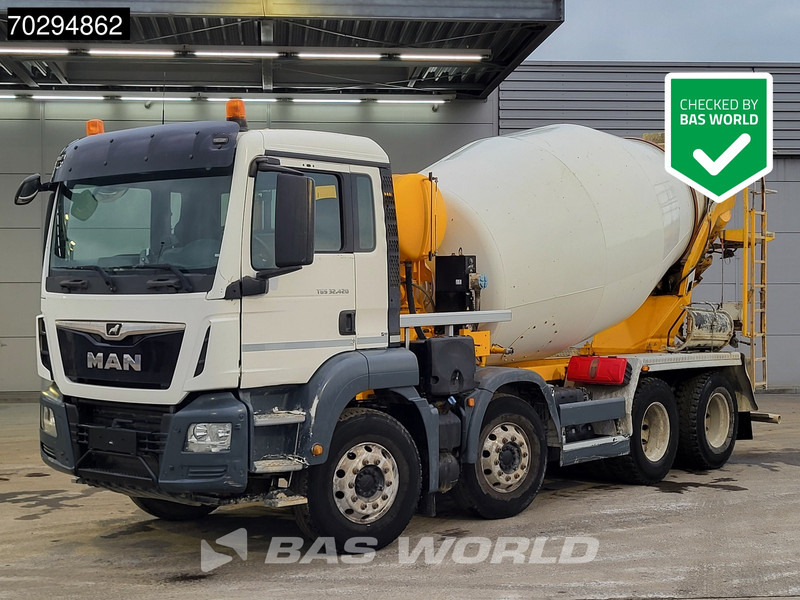 MAN TGS 32.420 8X4 9m3 Stetter Mixer Steel Suspension Automatic Euro 6 - Concrete mixer truck: picture 1 MAN TGS 32.420 8X4 9m3 Stetter Mixer Steel Suspension Automatic Euro 6 - Concrete mixer truck: picture 1