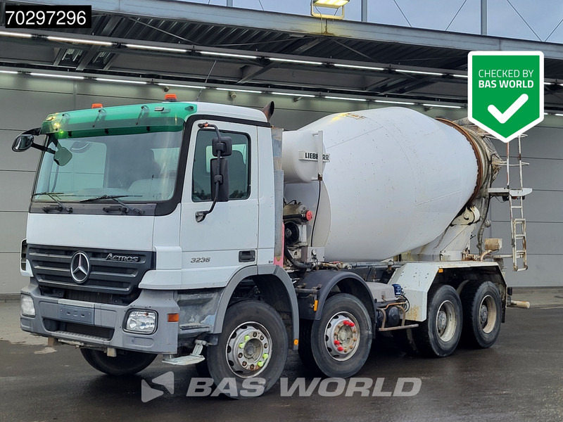 Mercedes-Benz Actros 3236 8X4 9m3 Liebherr Mixer Big-Axle Steelsuspension 3-Pedals Euro 3 - Concrete mixer truck: picture 1 Mercedes-Benz Actros 3236 8X4 9m3 Liebherr Mixer Big-Axle Steelsuspension 3-Pedals Euro 3 - Concrete mixer truck: picture 1