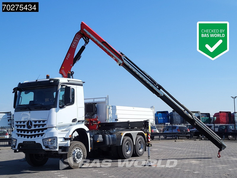 Mercedes-Benz Arocs 3348 6X6 Fassi F255A.2.24 xe-dynamic Kran Dreiseitenkipper Navi Euro 6 - Tipper, Crane truck: picture 1 Mercedes-Benz Arocs 3348 6X6 Fassi F255A.2.24 xe-dynamic Kran Dreiseitenkipper Navi Euro 6 - Tipper, Crane truck: picture 1