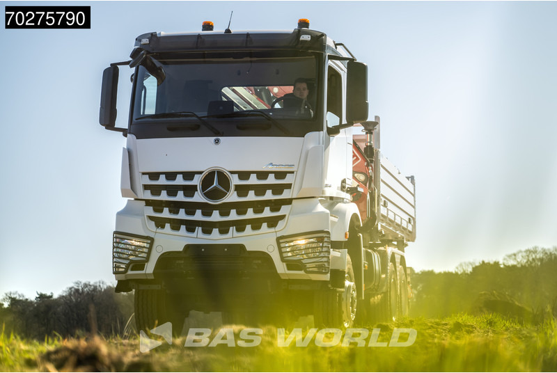 New Tipper, Crane truck Mercedes-Benz Arocs 3348 6X6 Full Steel Retarder Fassi 25T/M Crane Kran Euro 6: picture 20