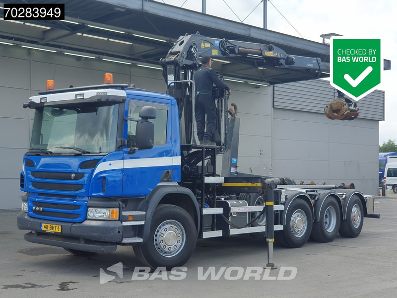 Scania P410 8X2 NL-Truck Palfinger Q150Z Crane 30T VDL hooklift Lift-Lenkachse Euro 6 - Hook lift truck, Crane truck: picture 1 Scania P410 8X2 NL-Truck Palfinger Q150Z Crane 30T VDL hooklift Lift-Lenkachse Euro 6 - Hook lift truck, Crane truck: picture 1