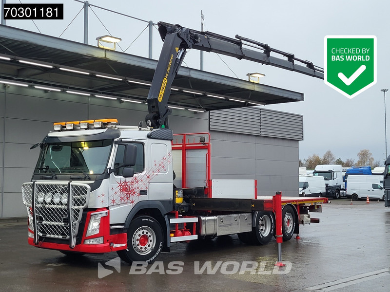 Volvo FM 410 FM 6X2 Palfinger PK 26002-EH E Kran Crane Lift +steering axle Automatic Euro 6 - Dropside/ Flatbed truck, Crane truck: picture 1 Volvo FM 410 FM 6X2 Palfinger PK 26002-EH E Kran Crane Lift +steering axle Automatic Euro 6 - Dropside/ Flatbed truck, Crane truck: picture 1