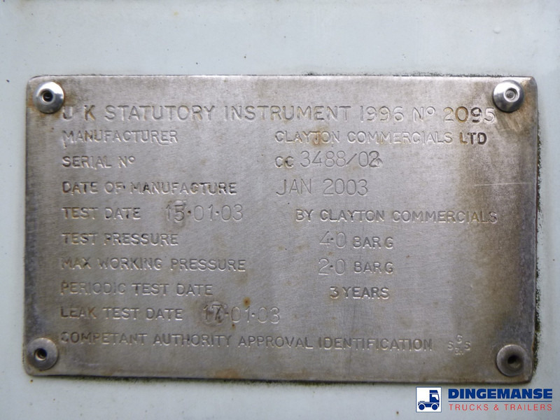 Tank semi-trailer Clayton Chemical tank inox 30 m3 / 1 comp: picture 20