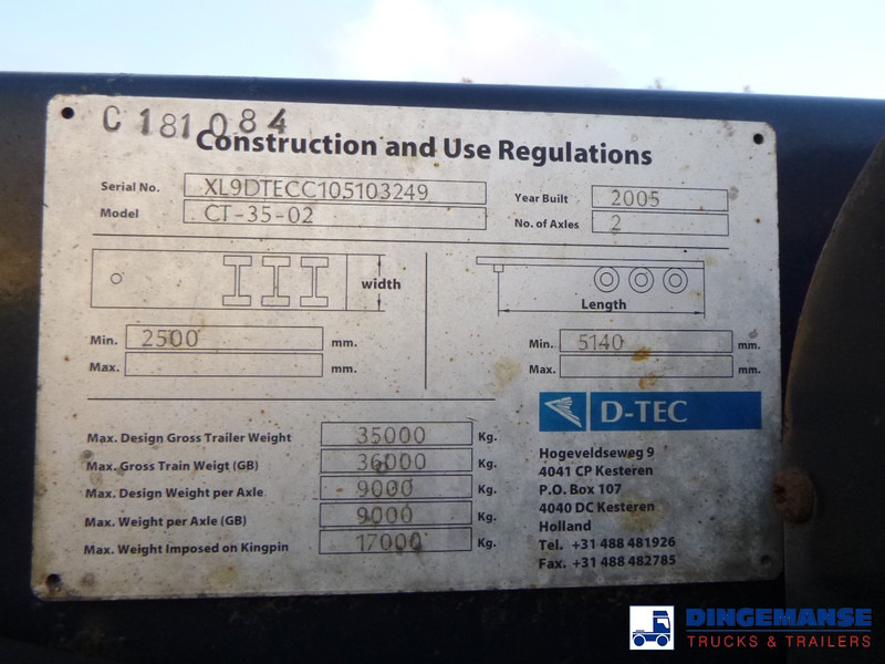 Container transporter/ Swap body truck D-Tec 4-axle container combi trailer (2 + 2 axles): picture 18