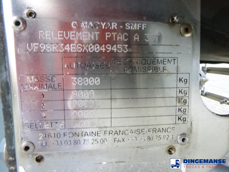 Tank semi-trailer Magyar Bitumen tank inox 30 m3 / 1 comp: picture 19
