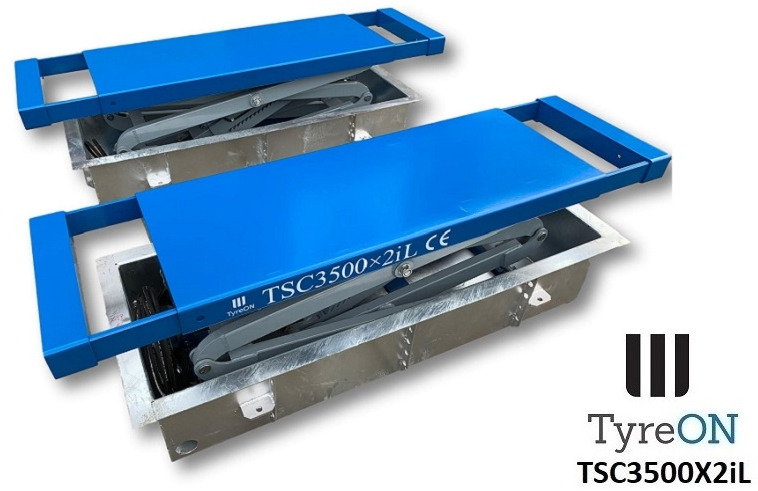 TSC3500X2iL In floor scissor lift - Double extensions - Recessed containers - Workshop equipment: picture 3 TSC3500X2iL In floor scissor lift - Double extensions - Recessed containers - Workshop equipment: picture 3