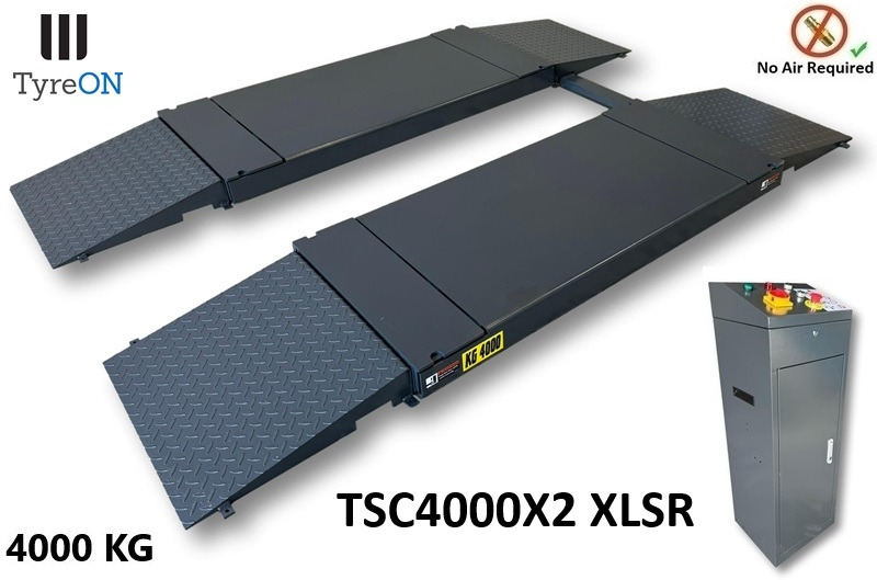TSC4000X2 XLSR Low Profile 4T floor mounted scissor lift - Large lifting range, 66 cm wide extendable tables 148.5 to 230,5 cm - Hydromechanically locked - no air required - Workshop equipment: picture 2 TSC4000X2 XLSR Low Profile 4T floor mounted scissor lift - Large lifting range, 66 cm wide extendable tables 148.5 to 230,5 cm - Hydromechanically locked - no air required - Workshop equipment: picture 2