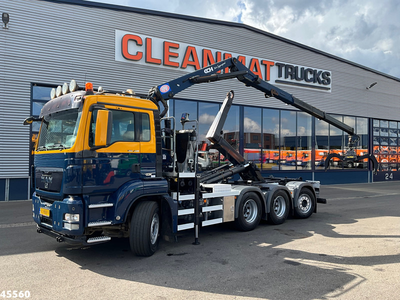 MAN TGS 35.440 8x4 HMF 16 Tonmeter Z-kraan - Hook lift truck, Crane truck: picture 1 MAN TGS 35.440 8x4 HMF 16 Tonmeter Z-kraan - Hook lift truck, Crane truck: picture 1