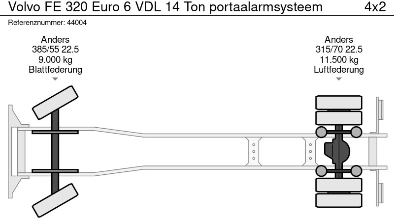 Skip loader truck Volvo FE 320 Euro 6 VDL 14 Ton portaalarmsysteem: picture 19 Skip loader truck Volvo FE 320 Euro 6 VDL 14 Ton portaalarmsysteem: picture 19
