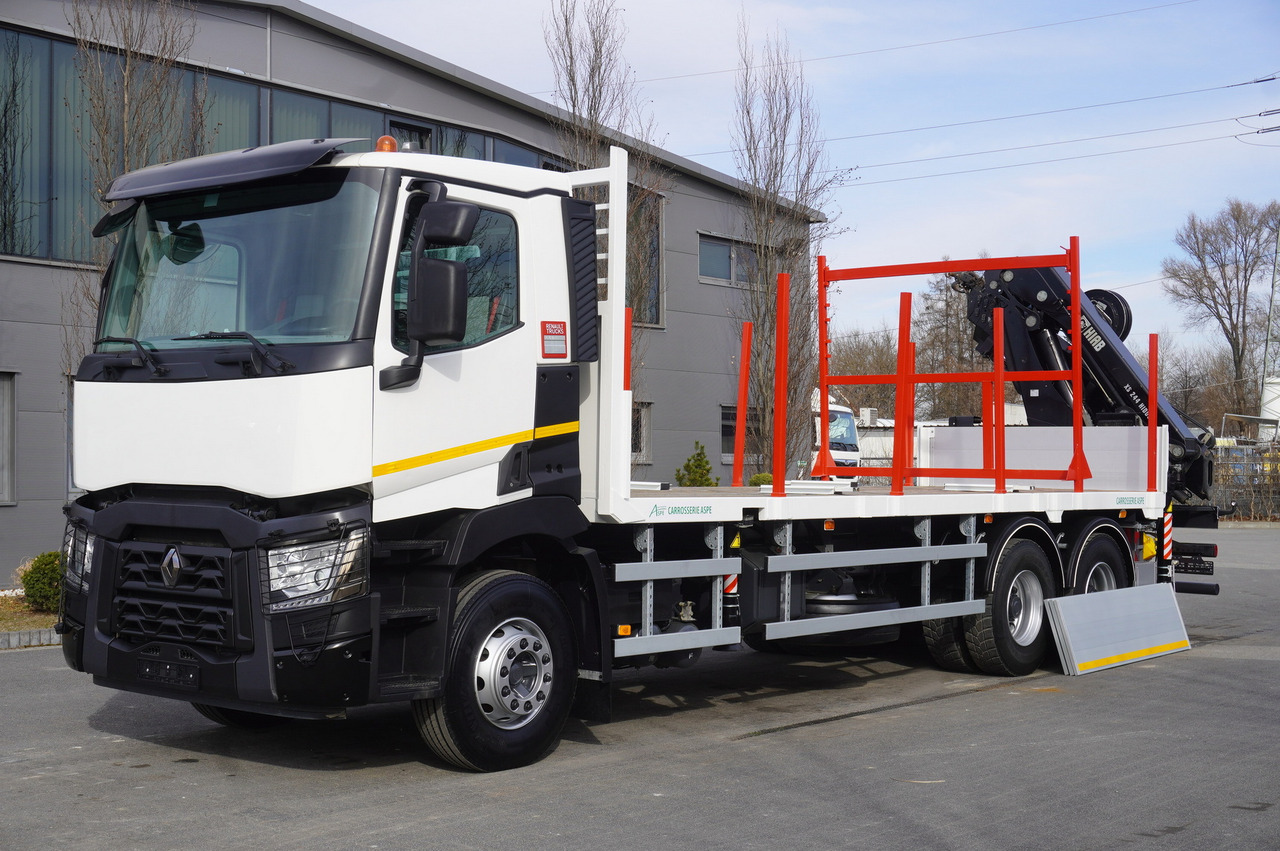 RENAULT C430 / HIAB 244 EP-5 HIDUO crane 8400 kg 15 m / Platform with stanchions - Crane truck: picture 4 RENAULT C430 / HIAB 244 EP-5 HIDUO crane 8400 kg 15 m / Platform with stanchions - Crane truck: picture 4