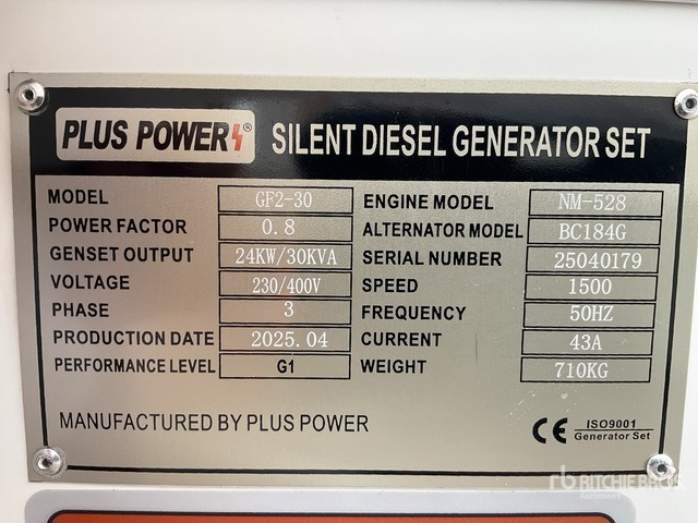 2025 Plus Power GF2-30 30 kVA (Unused) Generator Set - Generator set: picture 2 2025 Plus Power GF2-30 30 kVA (Unused) Generator Set - Generator set: picture 2