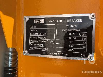 TOFT TOFT600 (Unused) - Hydraulic hammer: picture 2 TOFT TOFT600 (Unused) - Hydraulic hammer: picture 2