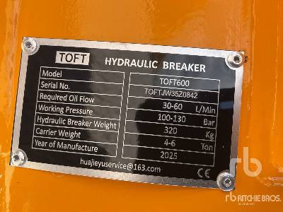 TOFT TOFT600 (Unused) - Hydraulic hammer: picture 5 TOFT TOFT600 (Unused) - Hydraulic hammer: picture 5