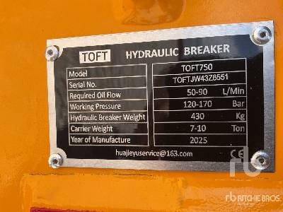 TOFT TOFT750 (Unused) - Hydraulic hammer: picture 5 TOFT TOFT750 (Unused) - Hydraulic hammer: picture 5