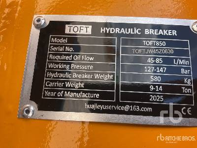 TOFT TOFT850 (Unused) - Hydraulic hammer: picture 2 TOFT TOFT850 (Unused) - Hydraulic hammer: picture 2