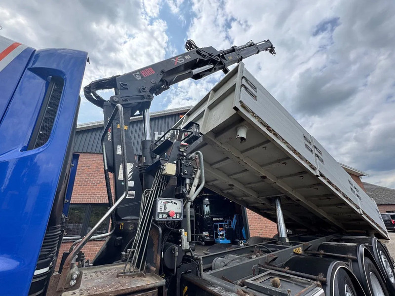 Tipper, Crane truck DAF CF 85.360 8X2 3 Zijdige kipper HIAB 16 t/m kraan AHK Top condition: picture 11