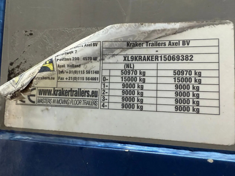 Walking floor semi-trailer kraker CF-200 92m3 Liftas+Stuuras Cargo Floor 10MM 4 assen: picture 15 Walking floor semi-trailer kraker CF-200 92m3 Liftas+Stuuras Cargo Floor 10MM 4 assen: picture 15