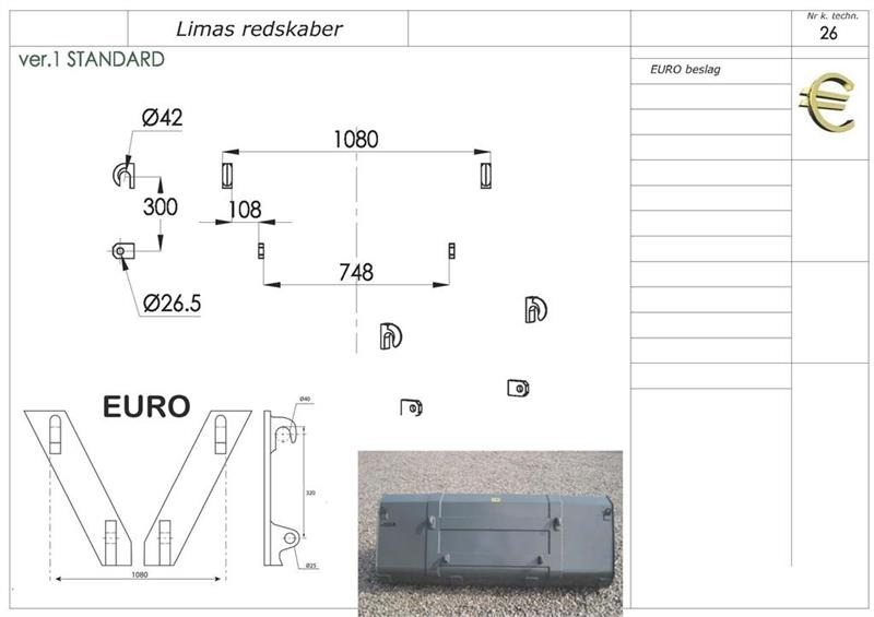 Limas Halmspyd 2 tænder EURO - Bucket for Construction machinery: picture 2 Limas Halmspyd 2 tænder EURO - Bucket for Construction machinery: picture 2