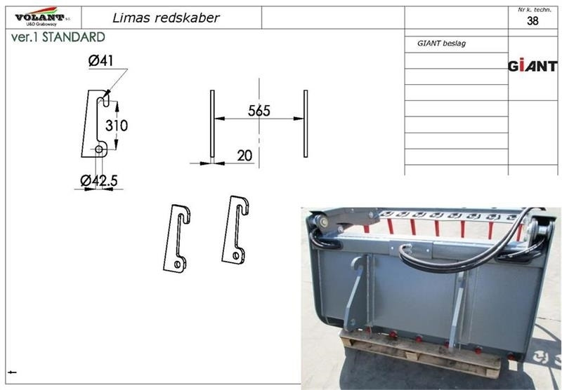 Limas Pallegfler 2500kg Med Giant beslag - Forks for Compact loader: picture 2 Limas Pallegfler 2500kg Med Giant beslag - Forks for Compact loader: picture 2