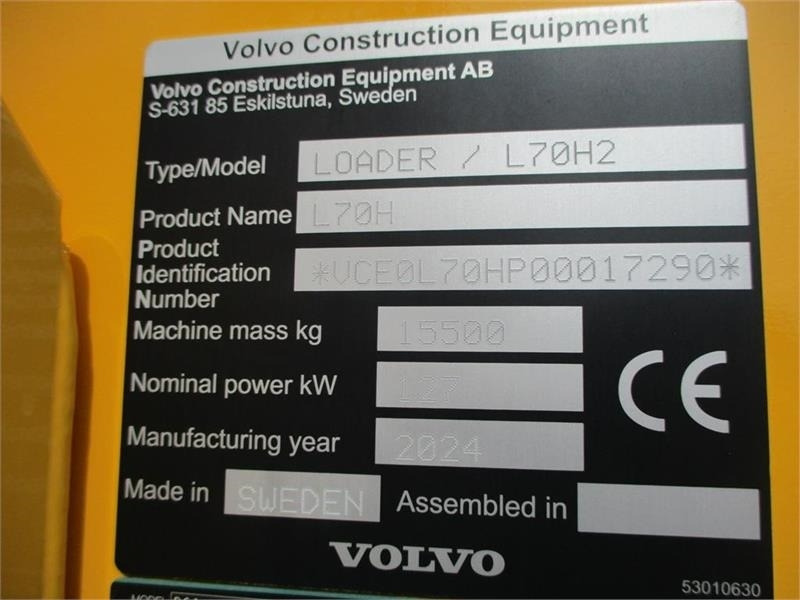 Volvo L 70 H 2, BEMÆRK MED GARANTI FRA VOLVO FREM TIL DE - Wheel loader: picture 3 Volvo L 70 H 2, BEMÆRK MED GARANTI FRA VOLVO FREM TIL DE - Wheel loader: picture 3