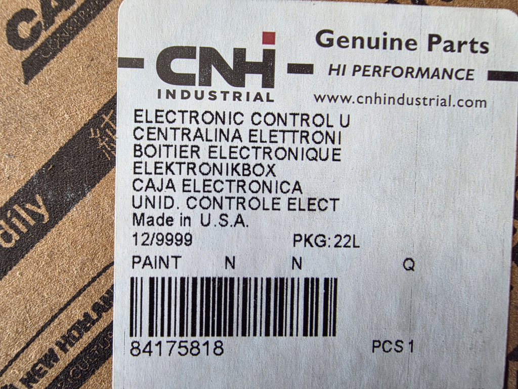 Case 84175818 - ECU for Construction machinery: picture 1 Case 84175818 - ECU for Construction machinery: picture 1
