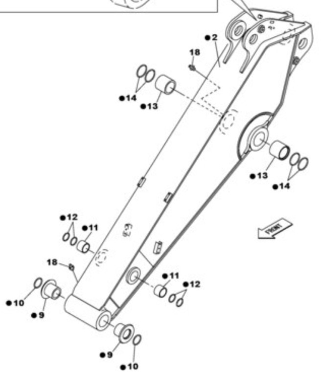 Case KTV16271 - Boom for Construction machinery: picture 1 Case KTV16271 - Boom for Construction machinery: picture 1