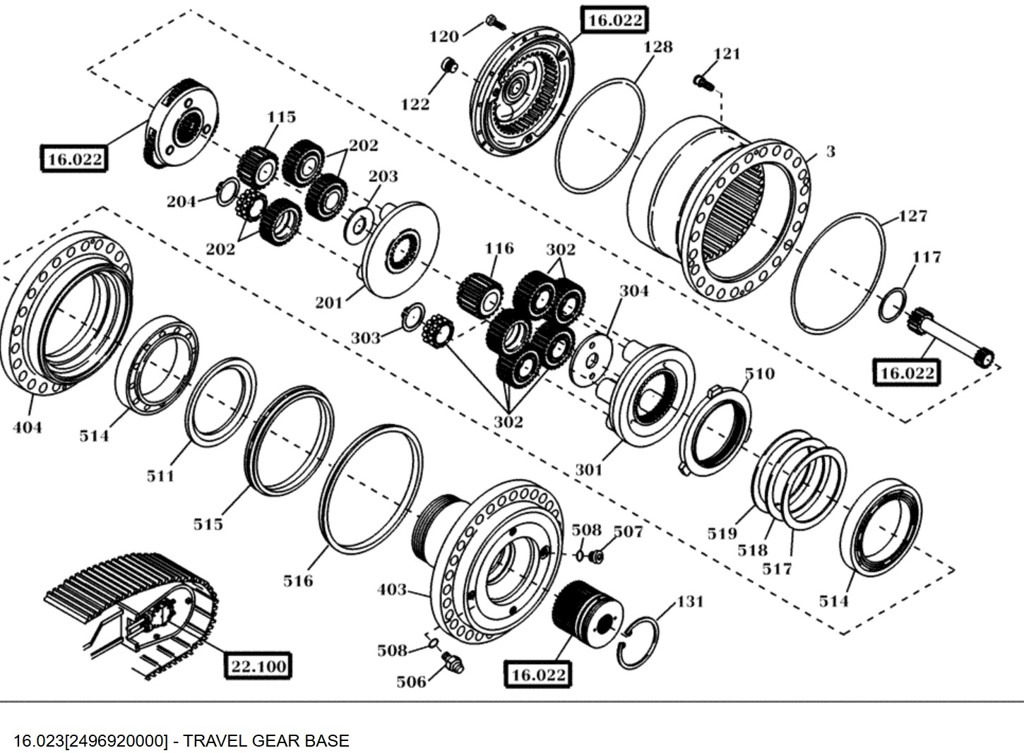 New Holland 2807311 - Final drive for Construction machinery: picture 1 New Holland 2807311 - Final drive for Construction machinery: picture 1