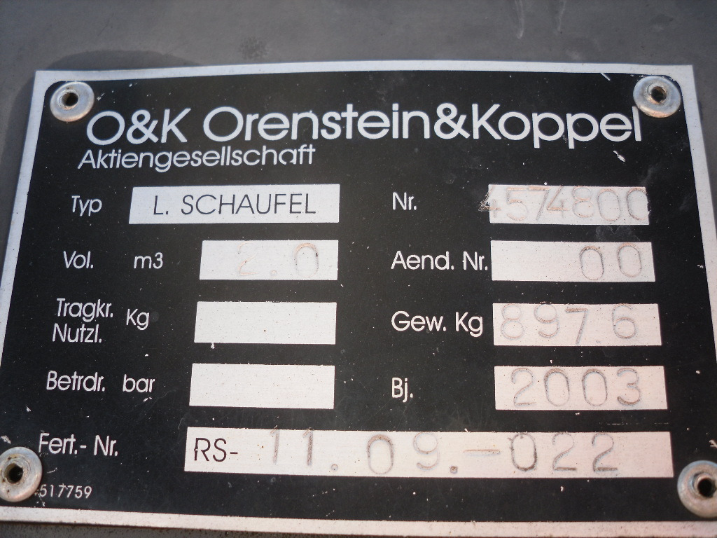 O&K RS-11.09-022 - - Loader bucket: picture 2 O&K RS-11.09-022 - - Loader bucket: picture 2
