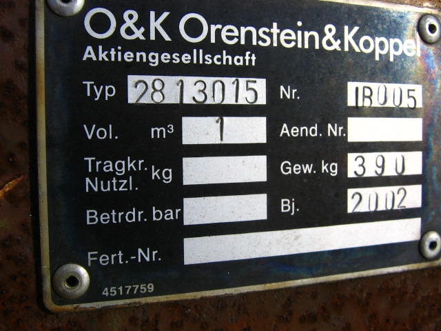 O&K Unknown - - Loader bucket: picture 3 O&K Unknown - - Loader bucket: picture 3