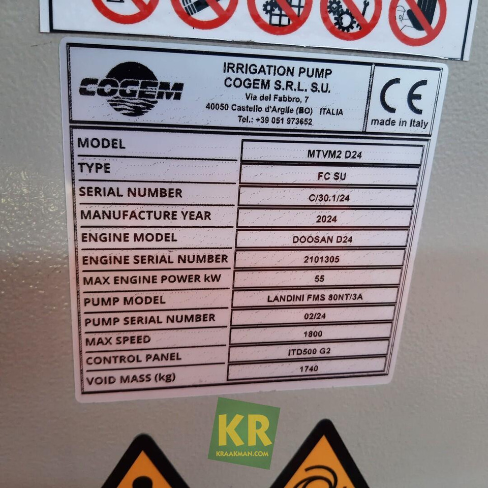 D24 FMS80/3 motorpompset Cogem - Irrigation system: picture 2 D24 FMS80/3 motorpompset Cogem - Irrigation system: picture 2
