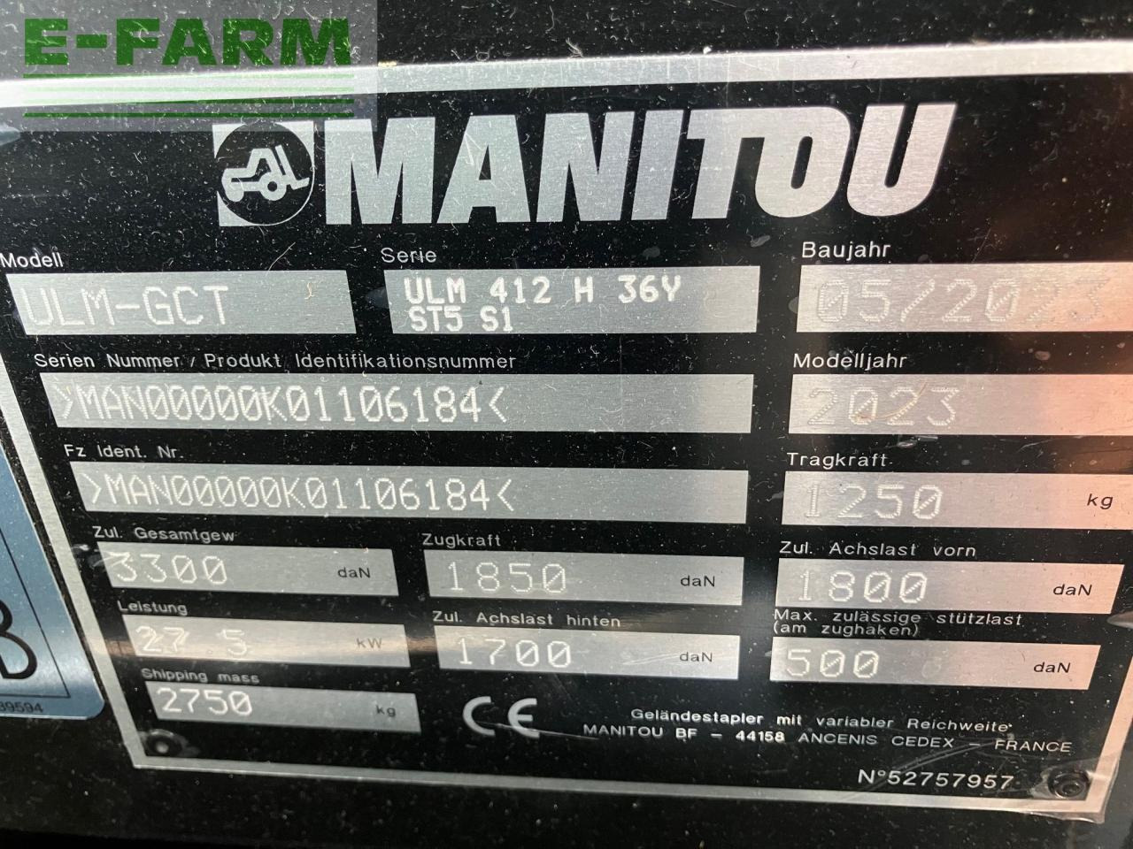 Telescopic handler Manitou ULM 412 H: picture 9