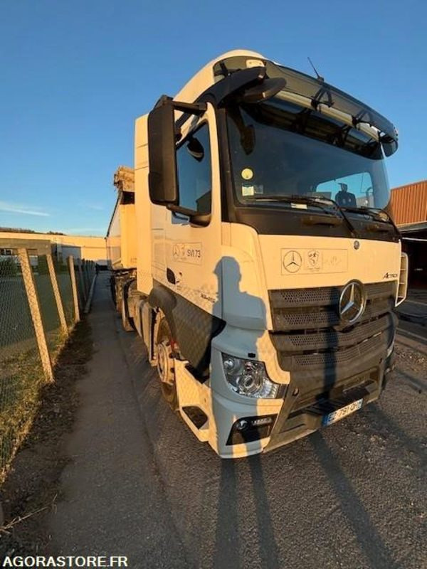TRACTEUR 4X2 MERCEDES ACTROS 1845 2018 385 000 KM + BENNE ALUMINIUM SHMITZ 2016 - Tractor unit: picture 3 TRACTEUR 4X2 MERCEDES ACTROS 1845 2018 385 000 KM + BENNE ALUMINIUM SHMITZ 2016 - Tractor unit: picture 3