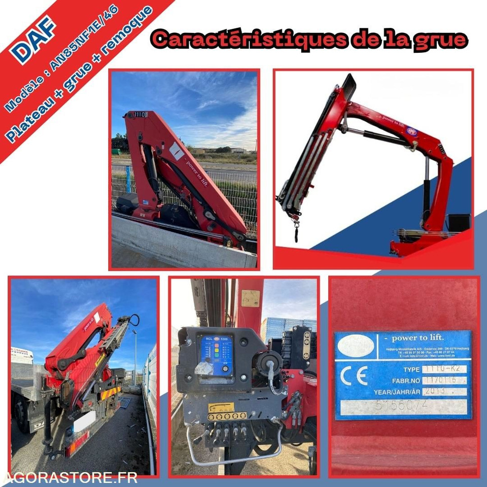 Camion DAF plateau avec grue HMF + Remorque Lecitrail – Prêt à travailler ! - Truck: picture 4 Camion DAF plateau avec grue HMF + Remorque Lecitrail – Prêt à travailler ! - Truck: picture 4