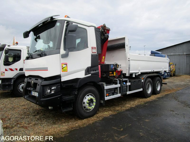 Porteur bibenne grue Renault C380 - 2015 - 320 000km - TRES BON ETAT - Truck: picture 1 Porteur bibenne grue Renault C380 - 2015 - 320 000km - TRES BON ETAT - Truck: picture 1