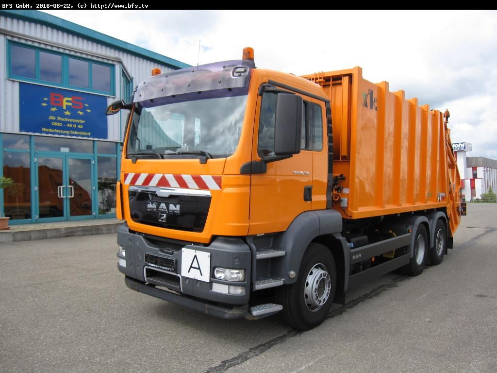 MAN TGS 28.320 6x2-4 BL Sperrmüll Haller M21 x1 C oh - Garbage truck: picture 1 MAN TGS 28.320 6x2-4 BL Sperrmüll Haller M21 x1 C oh - Garbage truck: picture 1