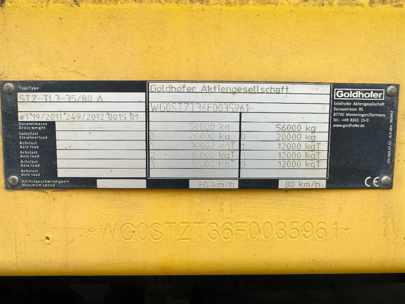 Low loader semi-trailer Goldhofer 3 AS GESTUURD REMOTE CONTROLE 1,2 M EXTENDABLE: picture 15
