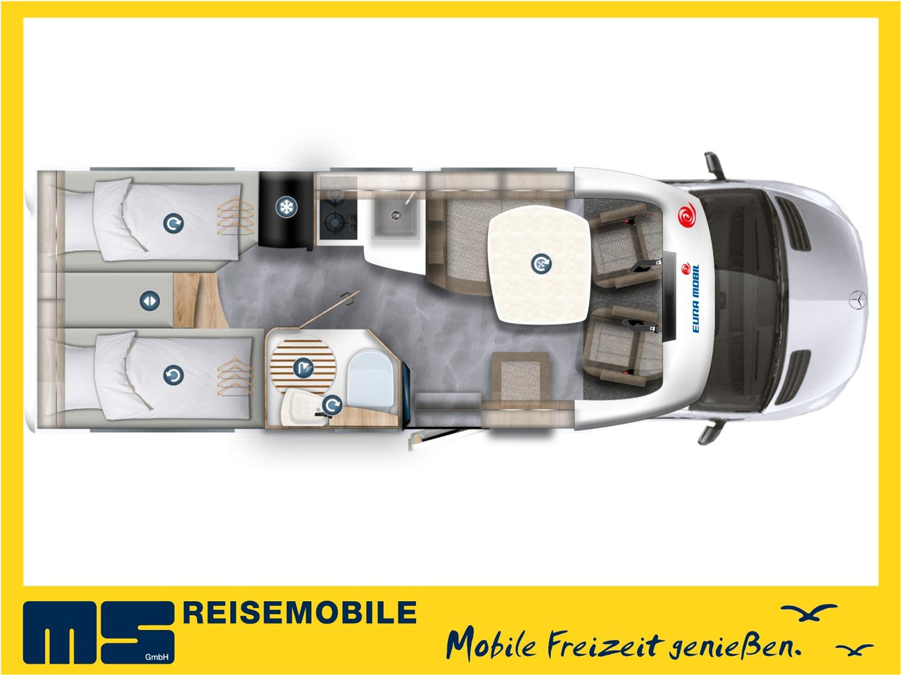 Eura Mobil PROFILA T 696 EB /-2025-/ S-PAKET / EINZELBETTEN - Semi-integrated motorhome: picture 2 Eura Mobil PROFILA T 696 EB /-2025-/ S-PAKET / EINZELBETTEN - Semi-integrated motorhome: picture 2
