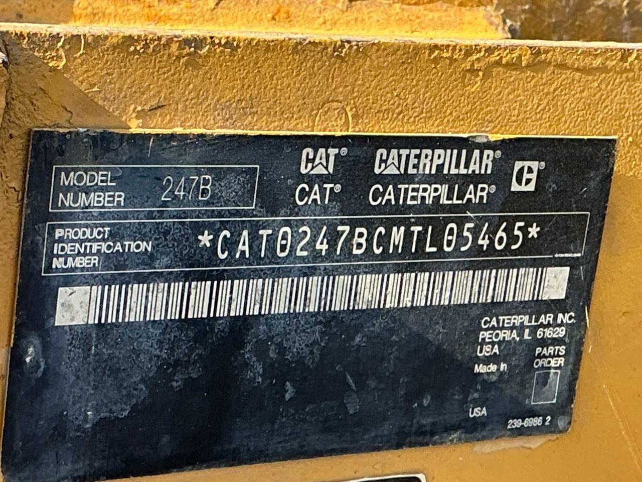 CATERPILLAR - 247B - COMPACT LOADER - 2008 - Compact track loader: picture 3 CATERPILLAR - 247B - COMPACT LOADER - 2008 - Compact track loader: picture 3