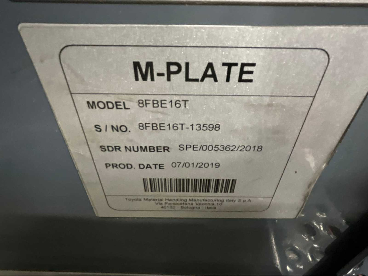 Forklift TOYOTA - 8FBE16T - FORKLIFT YEAR OF MANUFACTURE 2019- SPOONS 160CM - 7325 HOURS - SIDE-SHIFT: picture 16 Forklift TOYOTA - 8FBE16T - FORKLIFT YEAR OF MANUFACTURE 2019- SPOONS 160CM - 7325 HOURS - SIDE-SHIFT: picture 16