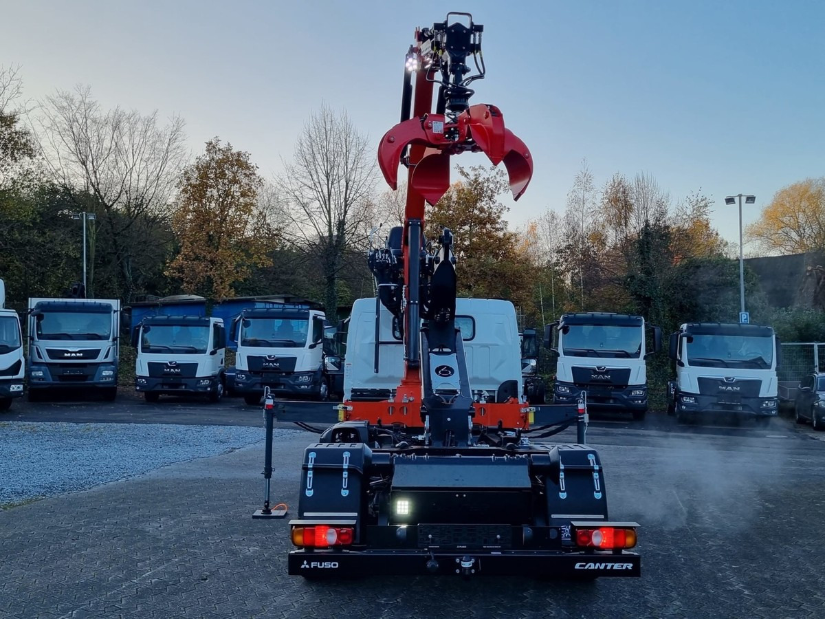 New Hook lift truck, Crane truck FUSO FUSO 9C18 City Abrollkipper + Z-Kran Recycling: picture 13