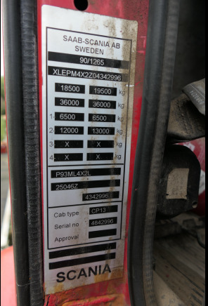 Camion porte container Scania P93ML4X2Z1 (1995-844.006 km) - Hook lift truck: picture 5 Camion porte container Scania P93ML4X2Z1 (1995-844.006 km) - Hook lift truck: picture 5