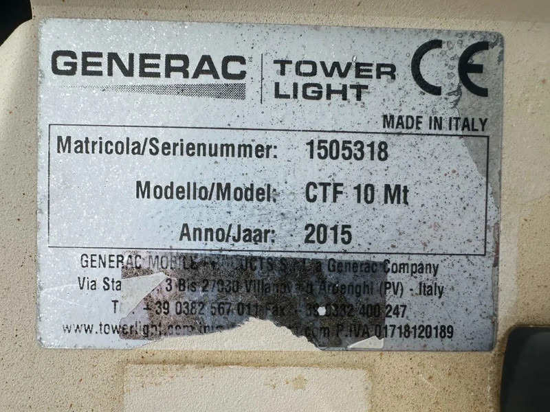 Generac CTF10M 10 meter 230 Volt Light Tower Lichtmast LED - Lighting tower: picture 3 Generac CTF10M 10 meter 230 Volt Light Tower Lichtmast LED - Lighting tower: picture 3
