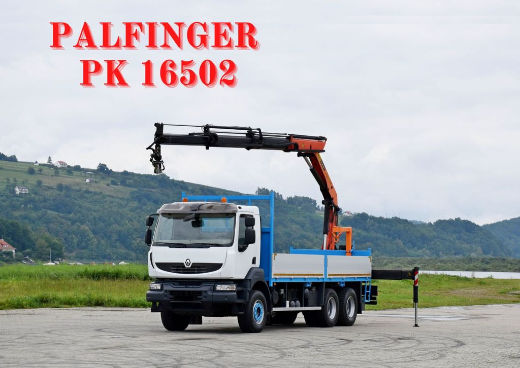 Renault KERAX 370 *PK 16502 + FUNK / 6x4 * TOP - Crane truck, Dropside/ Flatbed truck: picture 1 Renault KERAX 370 *PK 16502 + FUNK / 6x4 * TOP - Crane truck, Dropside/ Flatbed truck: picture 1
