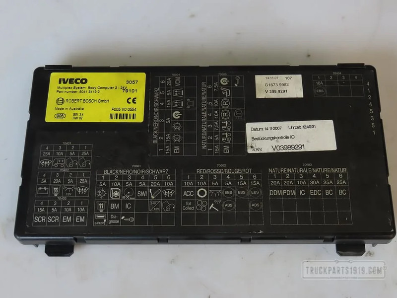 Iveco Electrical System Body computer 2 Iveco - ECU for Truck: picture 1 Iveco Electrical System Body computer 2 Iveco - ECU for Truck: picture 1