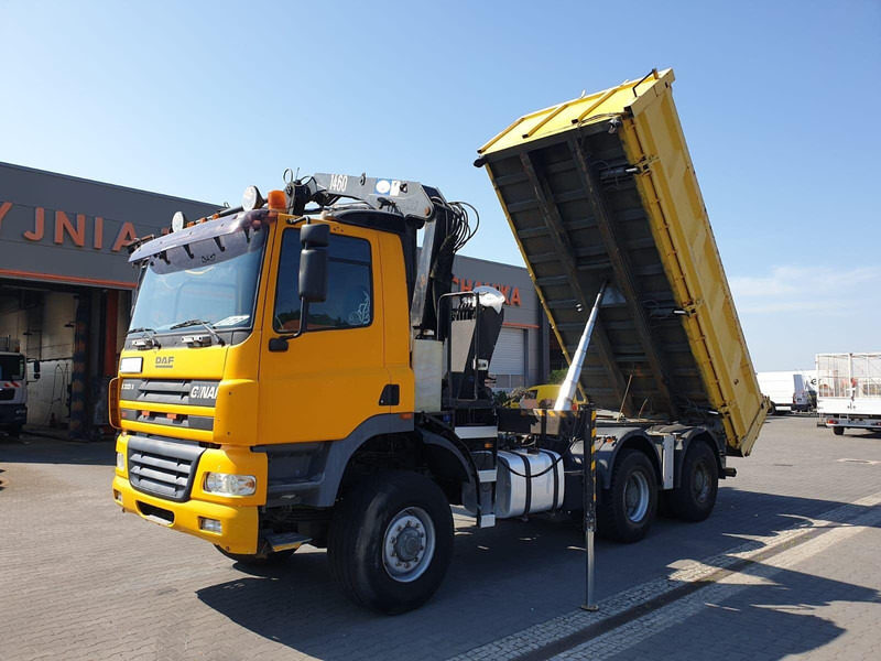 DAF CF GINAF X3335 S 6x6 DUMP TRUCK+HDS ATLAS 1460 HYDROBORD - Tipper, Crane truck: picture 2 DAF CF GINAF X3335 S 6x6 DUMP TRUCK+HDS ATLAS 1460 HYDROBORD - Tipper, Crane truck: picture 2